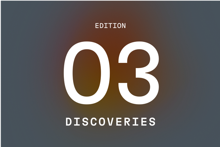 Discoveries #3 | Speed. Craft. Energy.